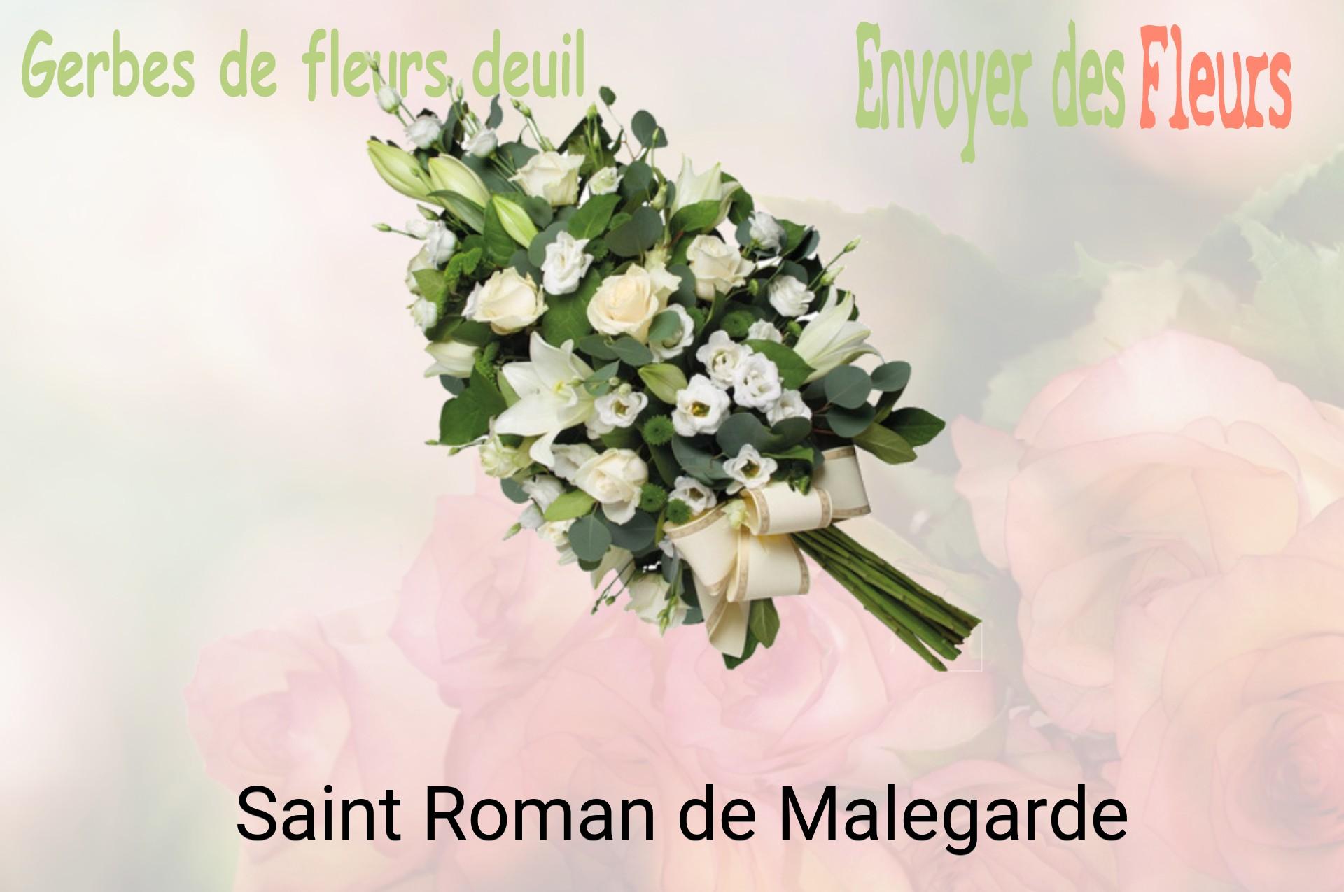 Gerbe de fleurs de deuil livrée à Saint-Roman-de-Malegarde
